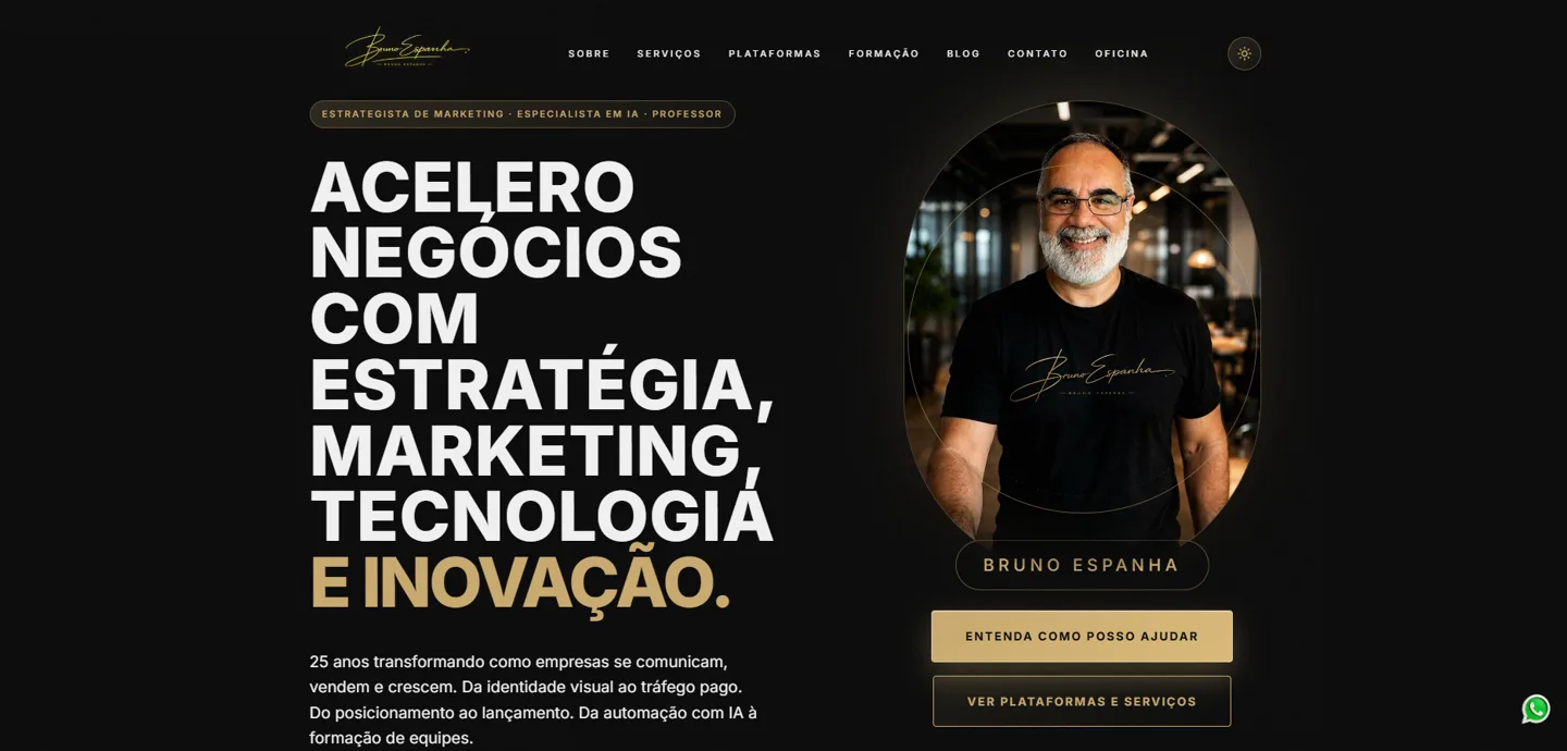 Home do site de Bruno Espanha